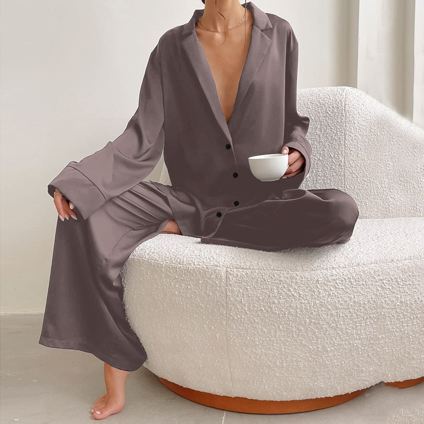 Ensemble Pyjama Soie Oversize Luxe | SILKYDREAM™