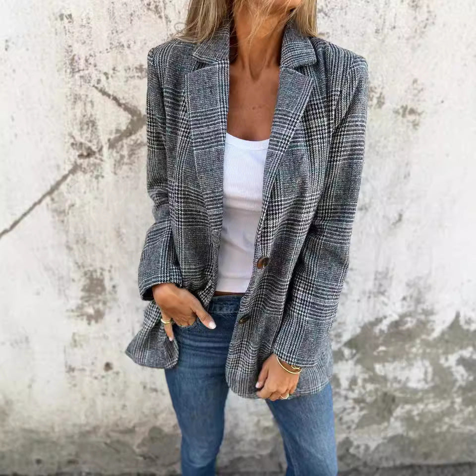 Élise™ | Blazer à carreaux